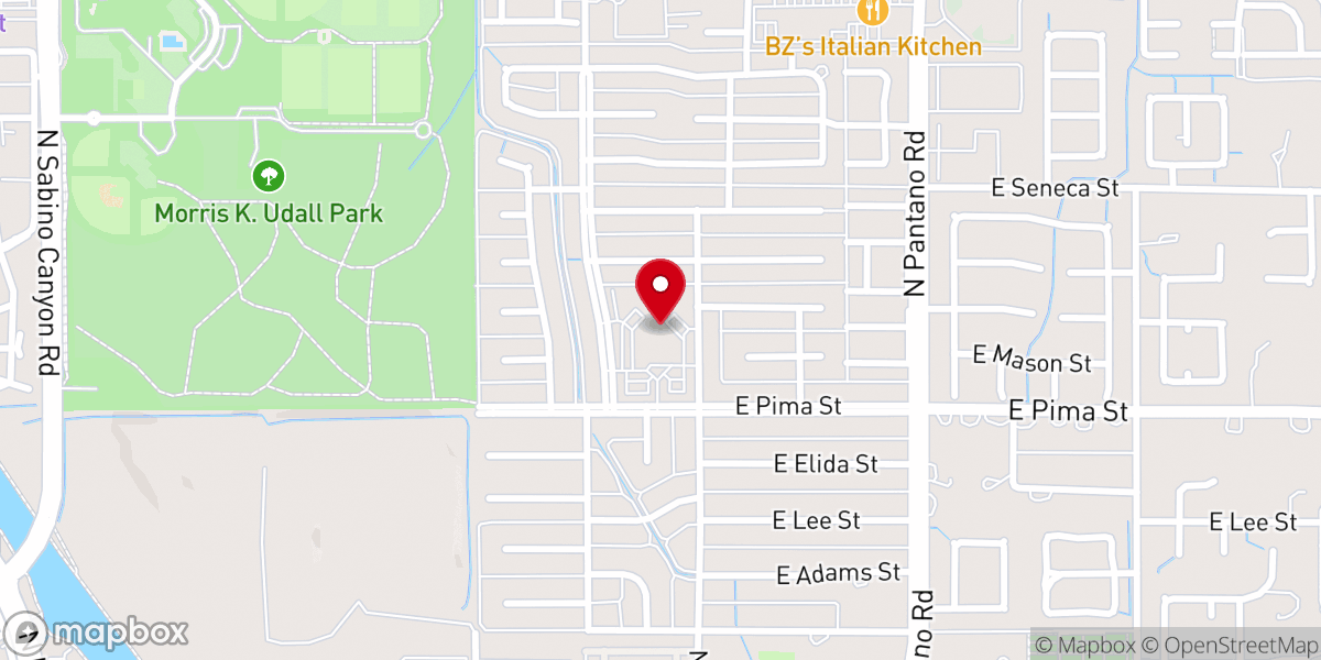 Map showing location of St. Pius X Catholic Church