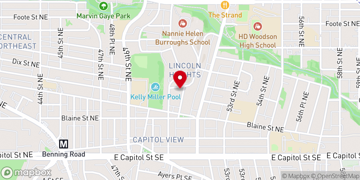 Map showing location of Daybreak International Christian Fellowship