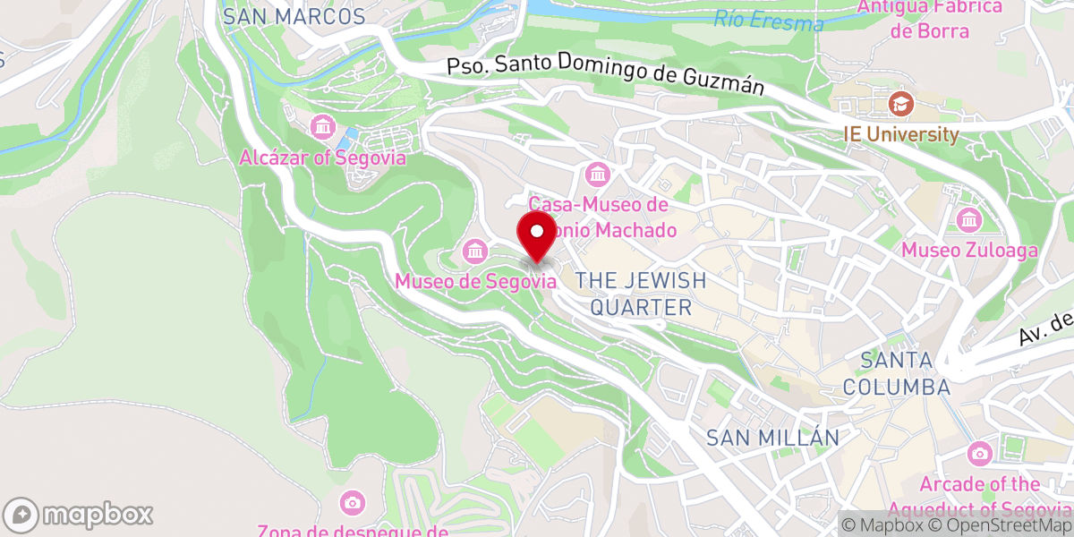 Map showing location of Murallas de Segovia