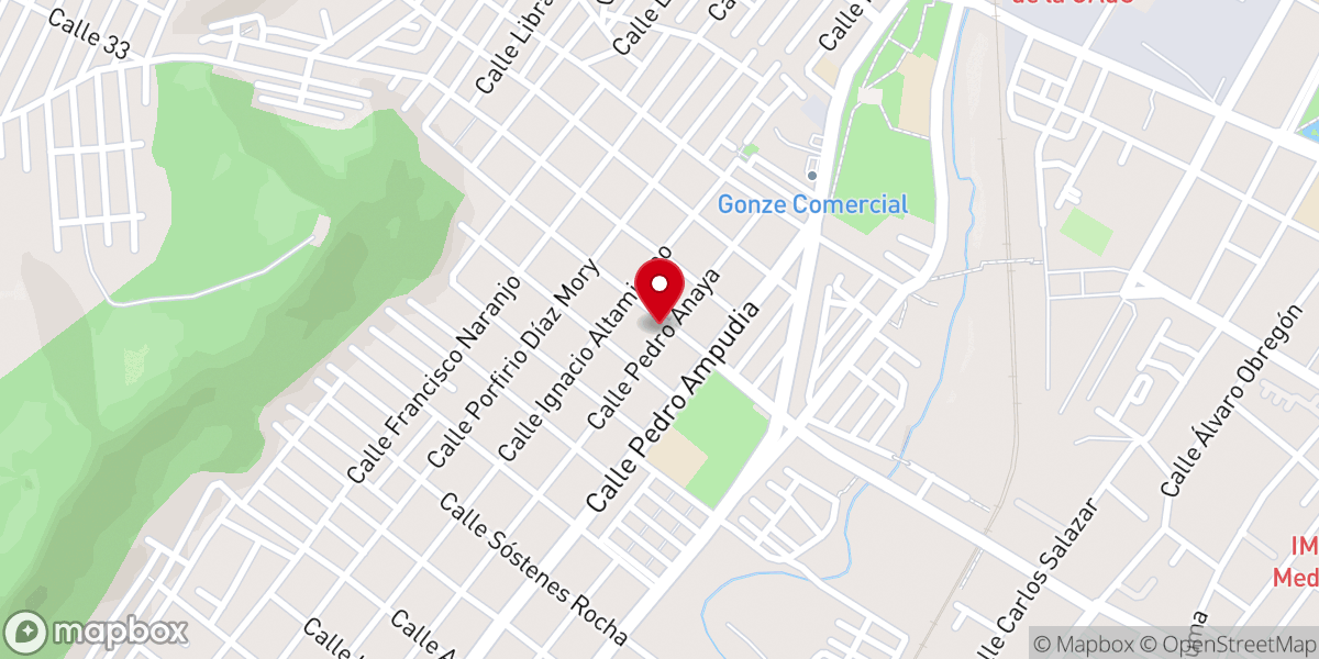 Map showing location of Iglesia Cristo Rey