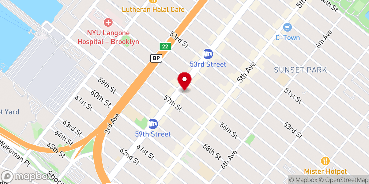 Map showing location of Bethelship Norwegian United Methodist Church