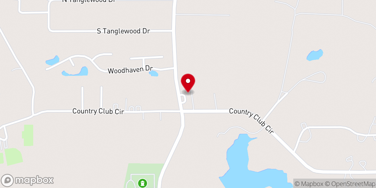 Map showing location of North Acres Baptist Church