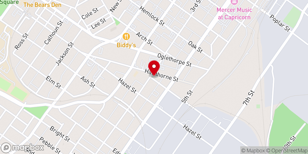 Map showing location of Turners Tabernacle African Methodist Episcopal Church