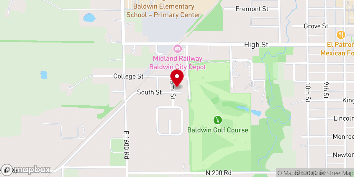 Map showing location of Ives Chapel United Methodist Church