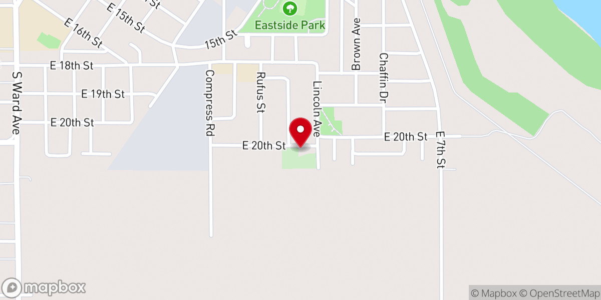Map showing location of St Paul's M. B. Church