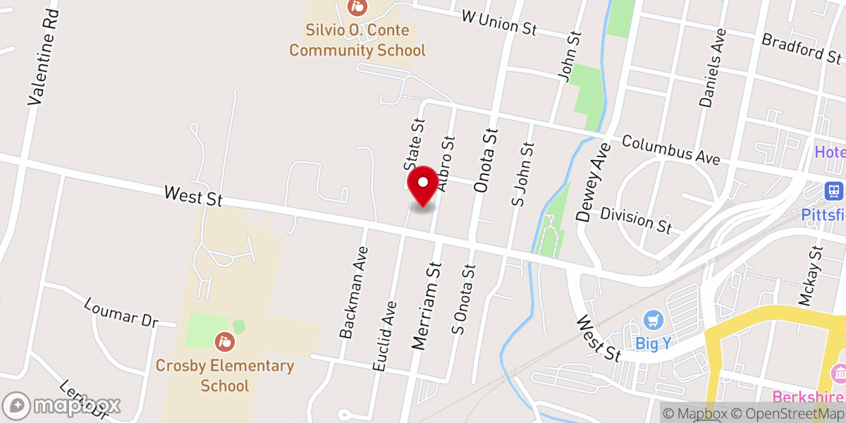 Map showing location of St. Mark's Catholic Church