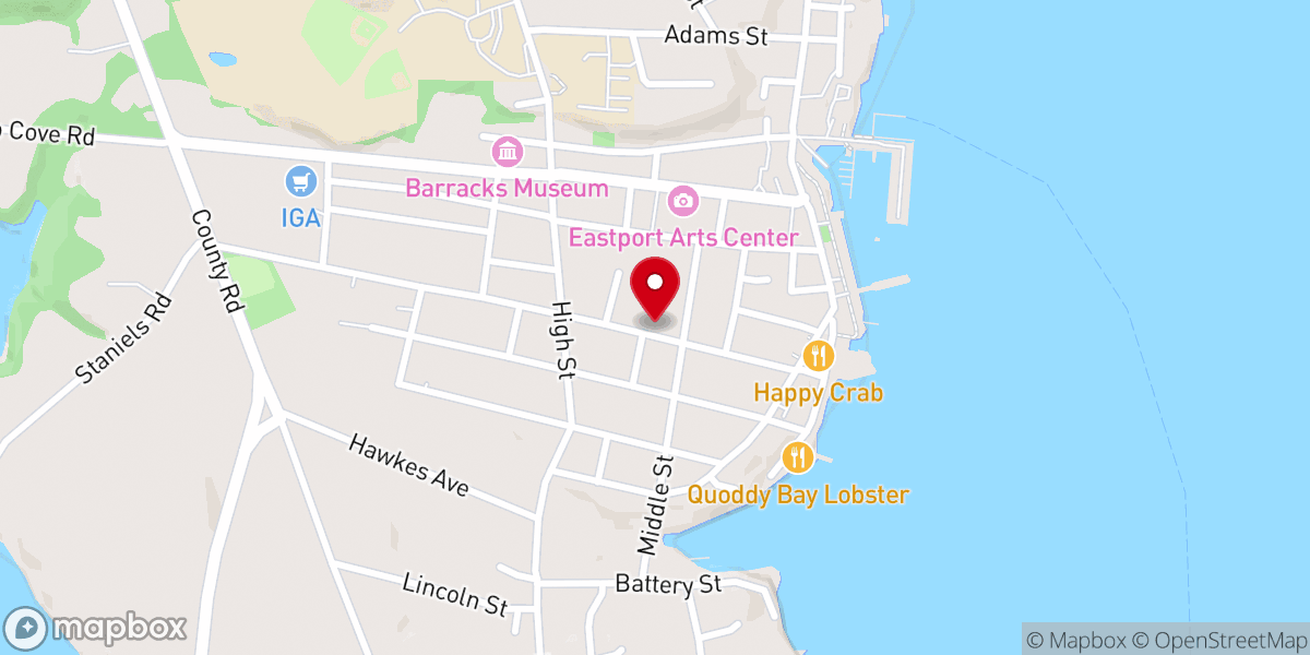 Map showing location of Central Congregational Church