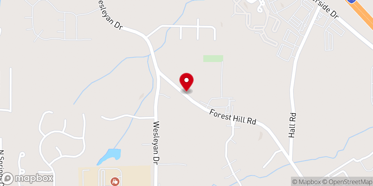 Map showing location of Macon Wesleyan Church