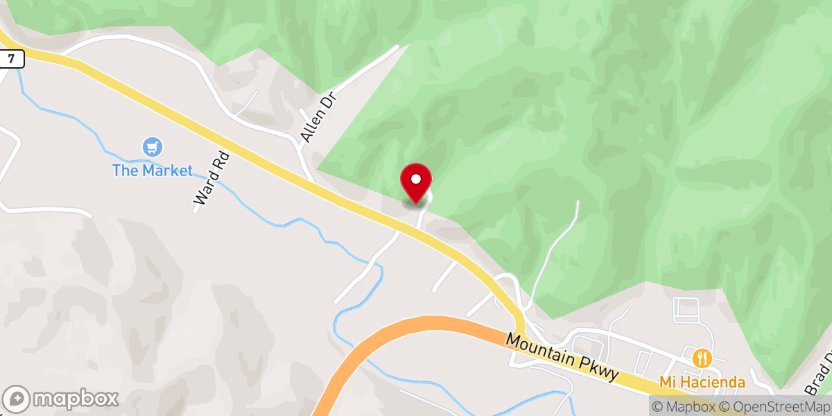 Map showing location of Salyersville Church of Christ