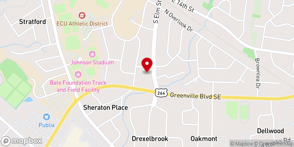 Map showing location of Our Redeemer Lutheran Church