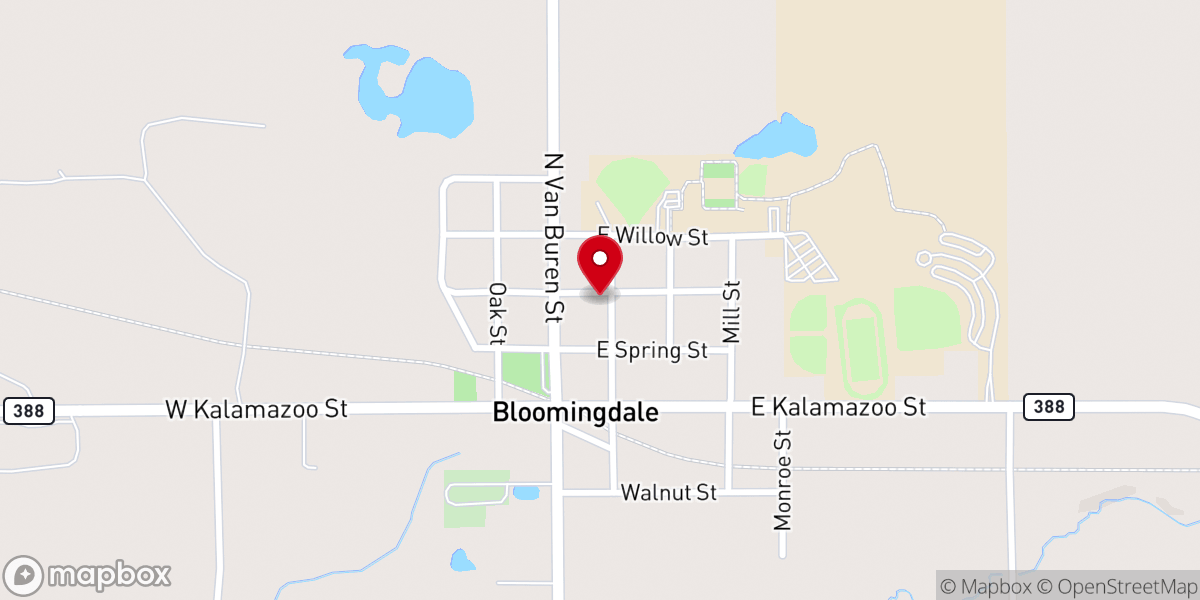 Map showing location of Bloomingdale Bible Church