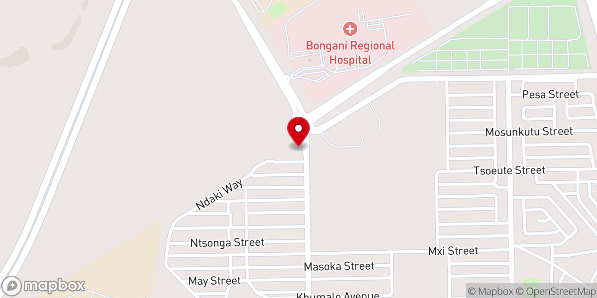 Map showing location of Khopotso Apostolic Faith Mission church