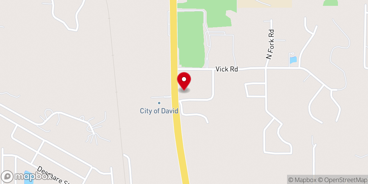 Map showing location of Fountain of Life Tabernacle Church