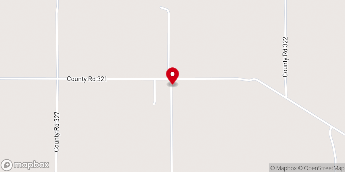 Map showing location of New Hope Baptist Church