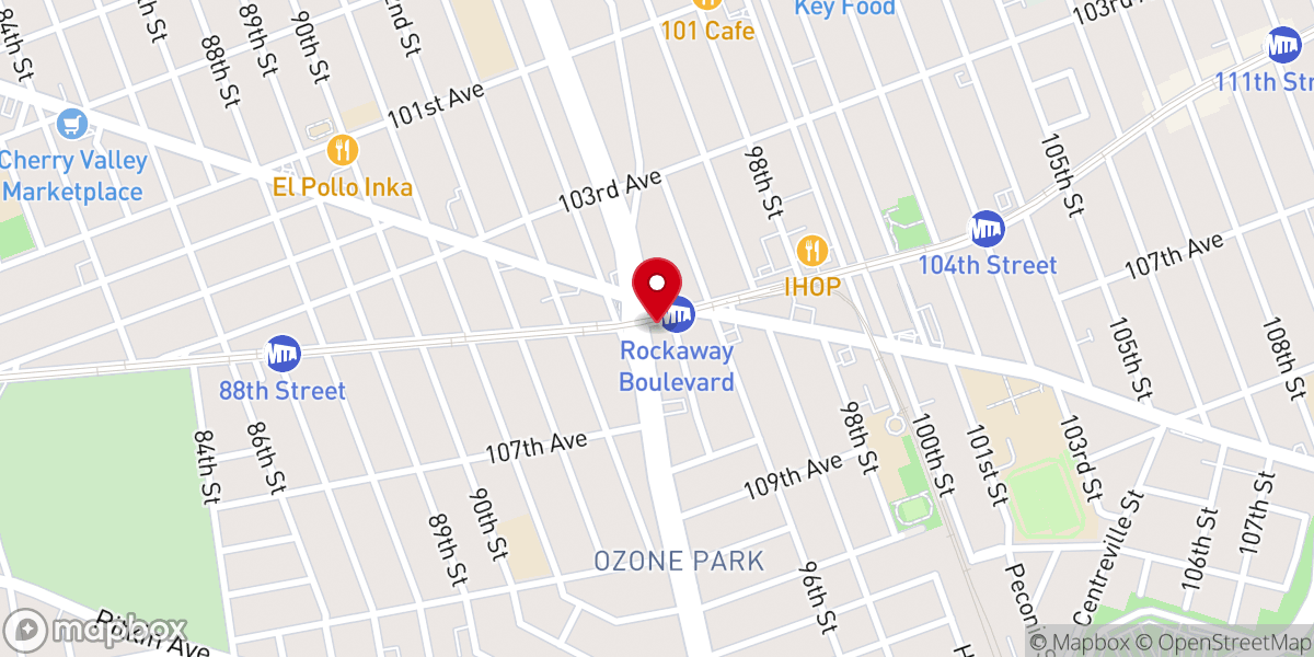 Map showing location of Training Zone NYC - Ozone Park