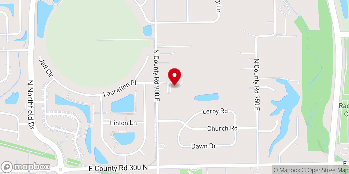 Map showing location of Brownsburg Baptist Church