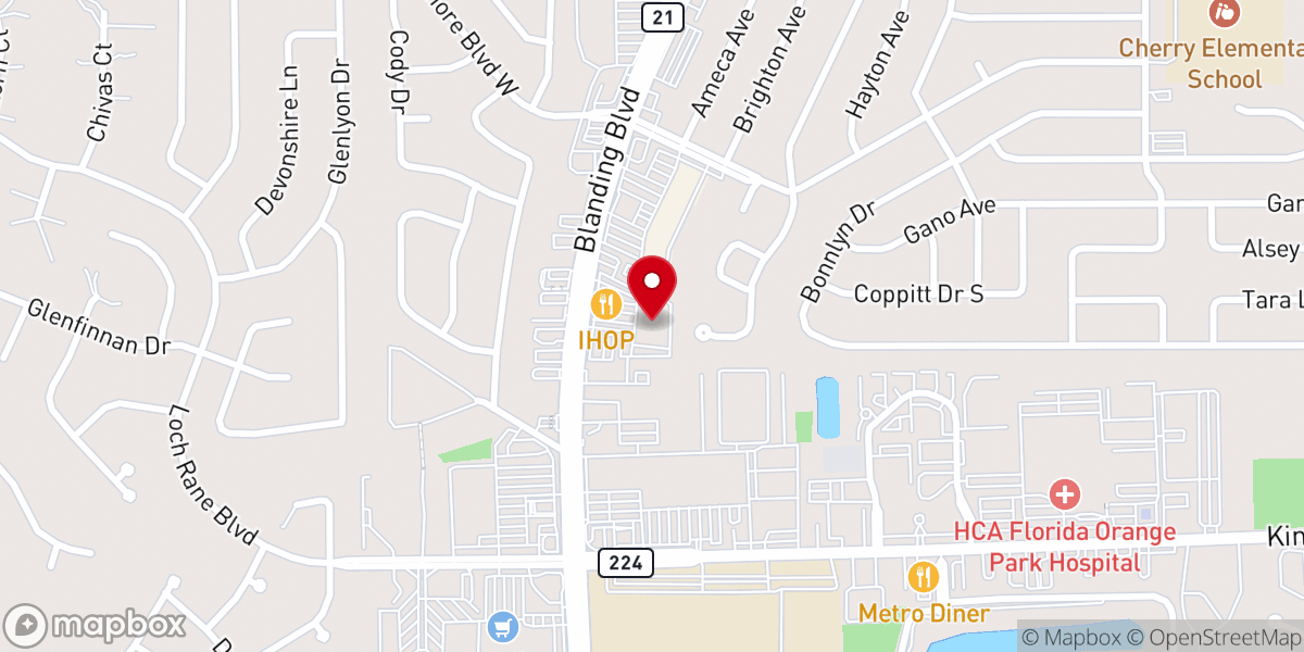Map showing location of The Church Of Eleven22 - Orange Park Campus