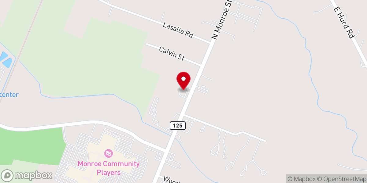 Map showing location of Monroe Apostolic Church