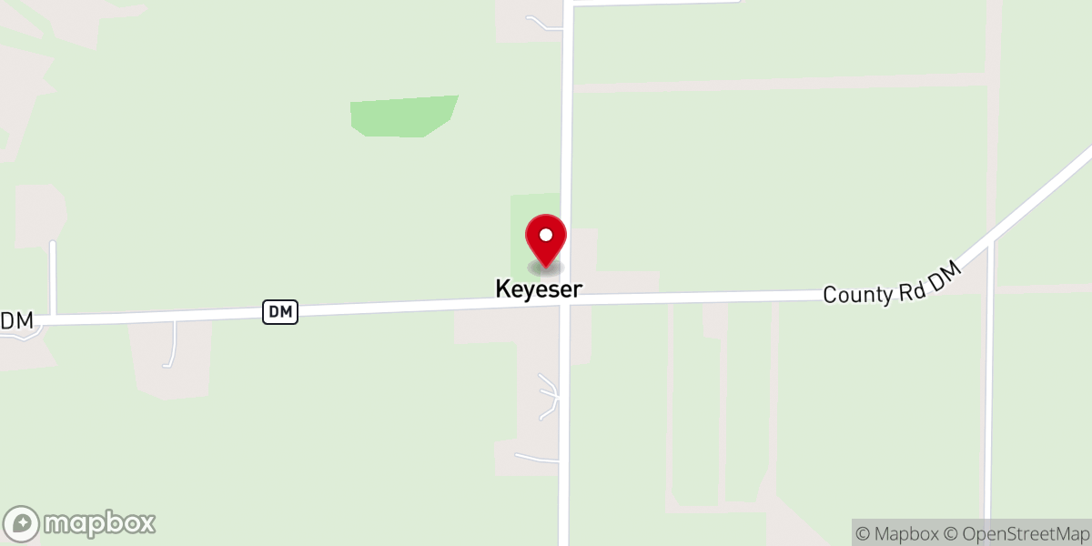 Map showing location of Spring Prairie Lutheran Church