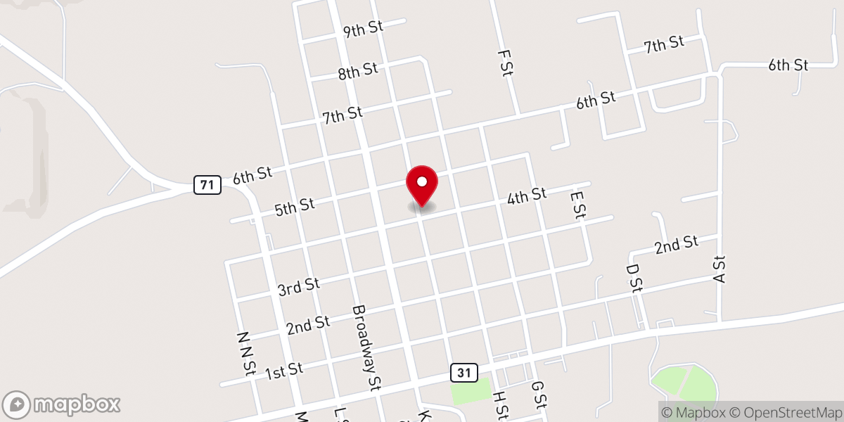 Map showing location of Victory Worship