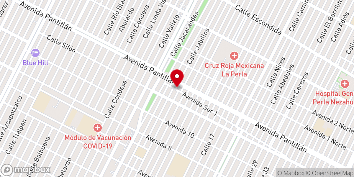 Map showing location of Iglesia Bautista. La Perla.