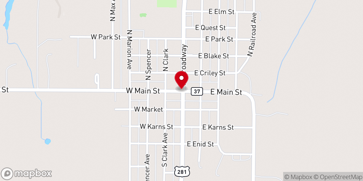 Map showing location of Scott Church
