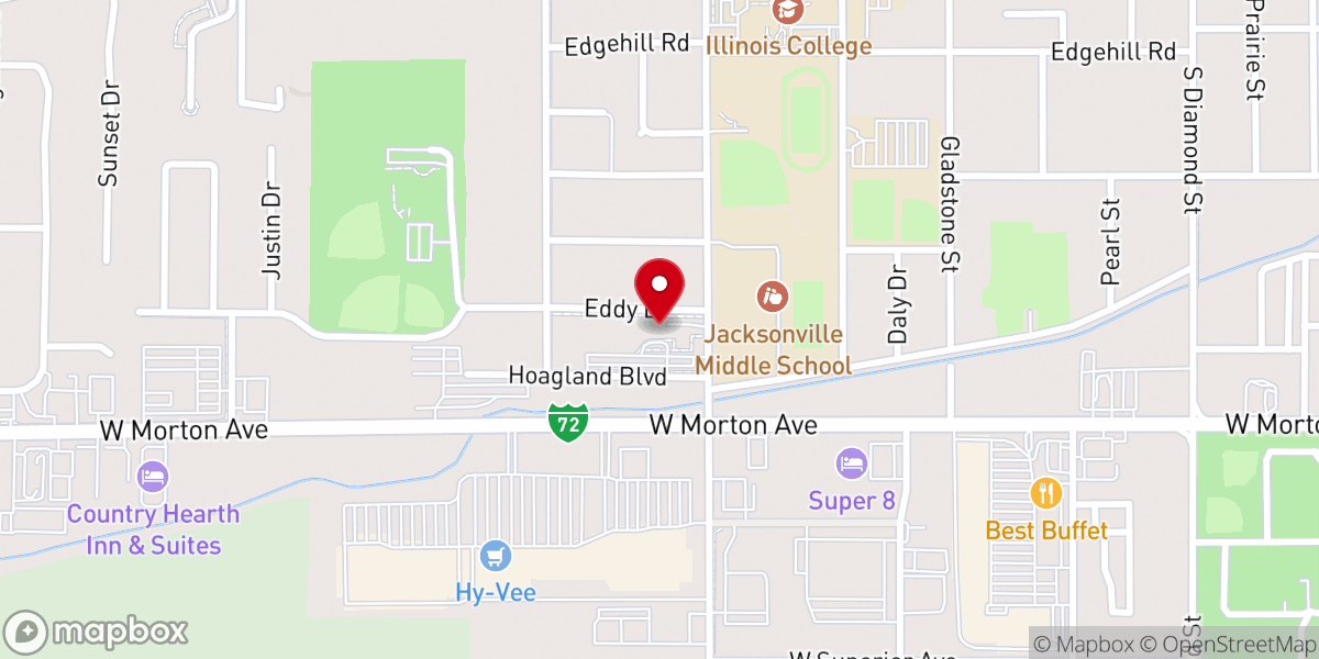 Map showing location of Lincoln Avenue Baptist Church