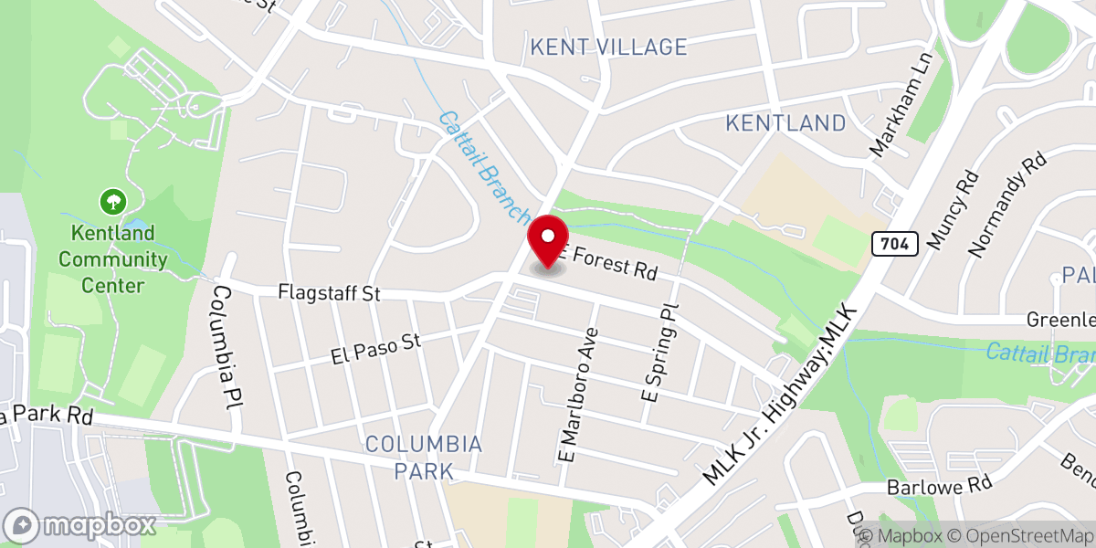 Map showing location of Kent Baptist Church
