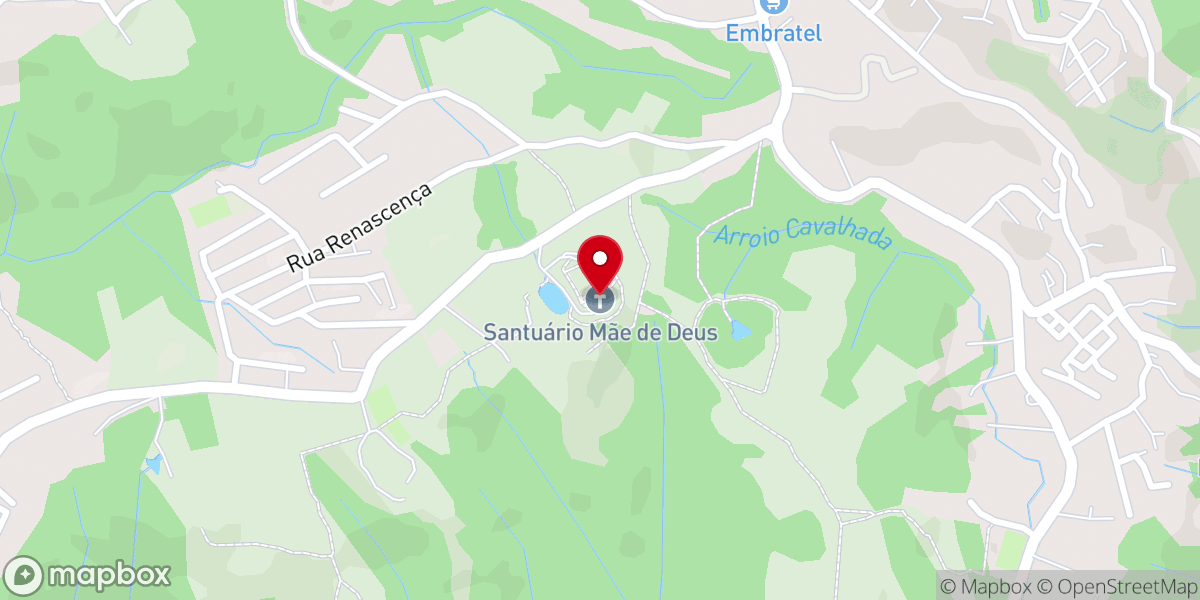 Map showing location of Santuário Mãe de Deus