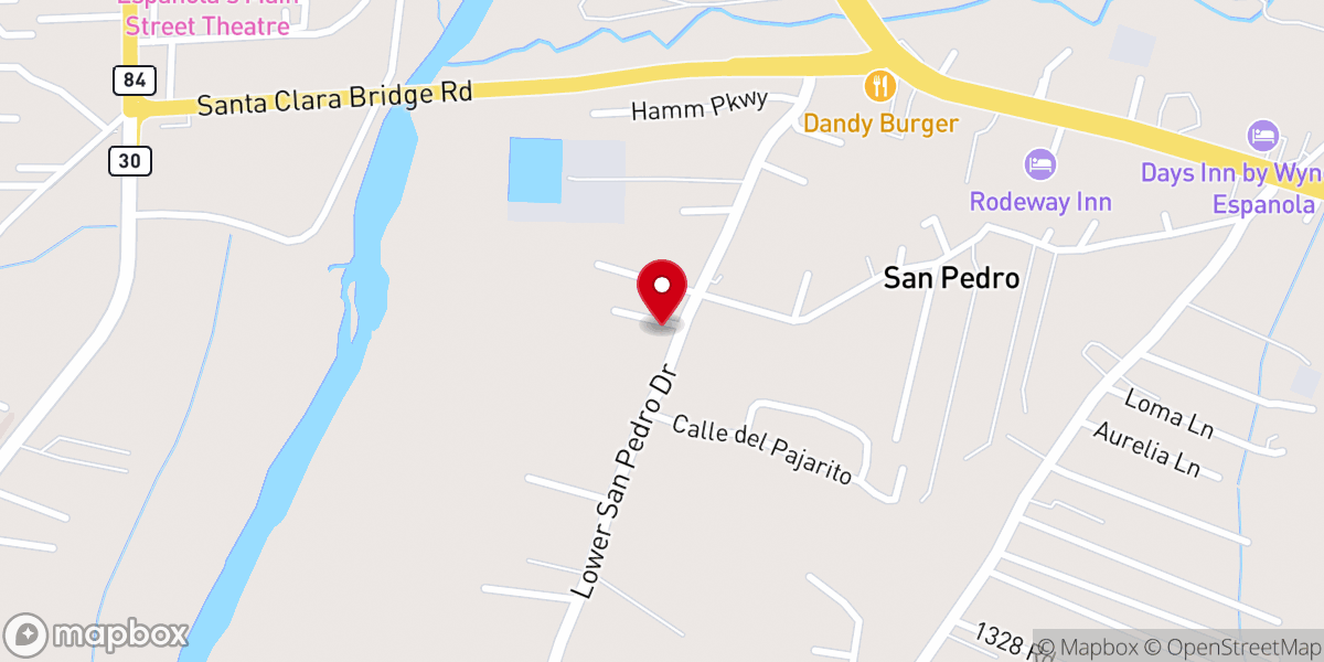 Map showing location of Chapel of St. Peter (San Pedro)