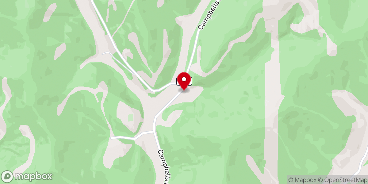 Map showing location of Campbell Run Church