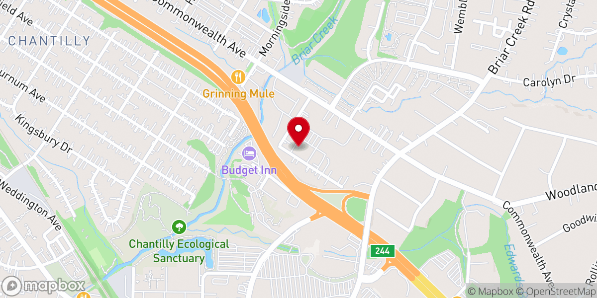 Map showing location of Resurrection Church