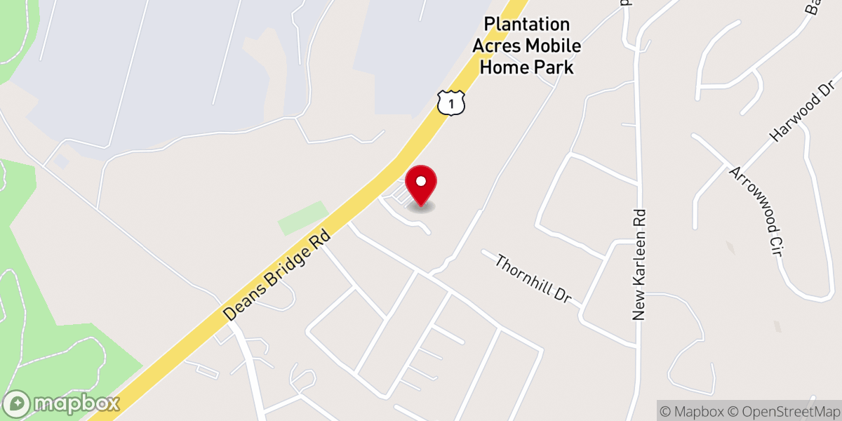 Map showing location of First Baptist Church-Keysville