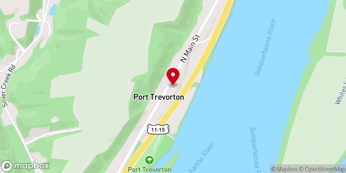 Map showing location of Hope United Methodist Church