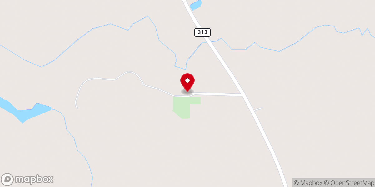 Map showing location of Providence Primitive Baptist Church