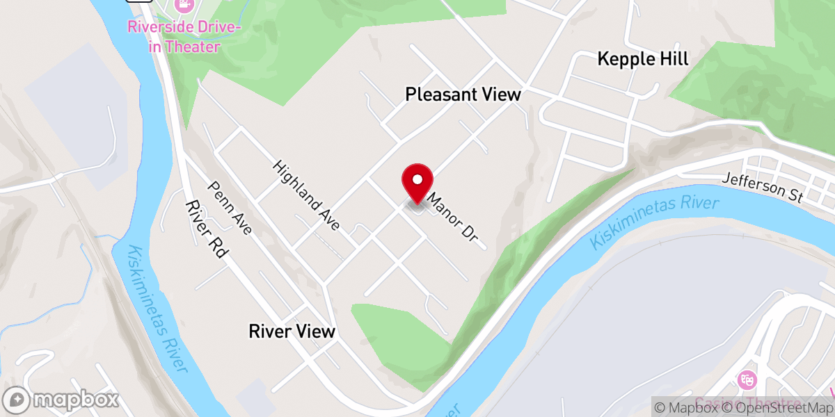 Map showing location of Pleasant View Brethren Church