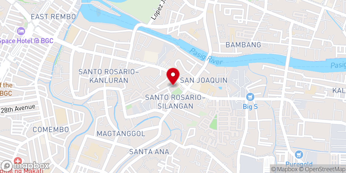 Map showing location of Fort A. Bonifacio Christian Church, SBC