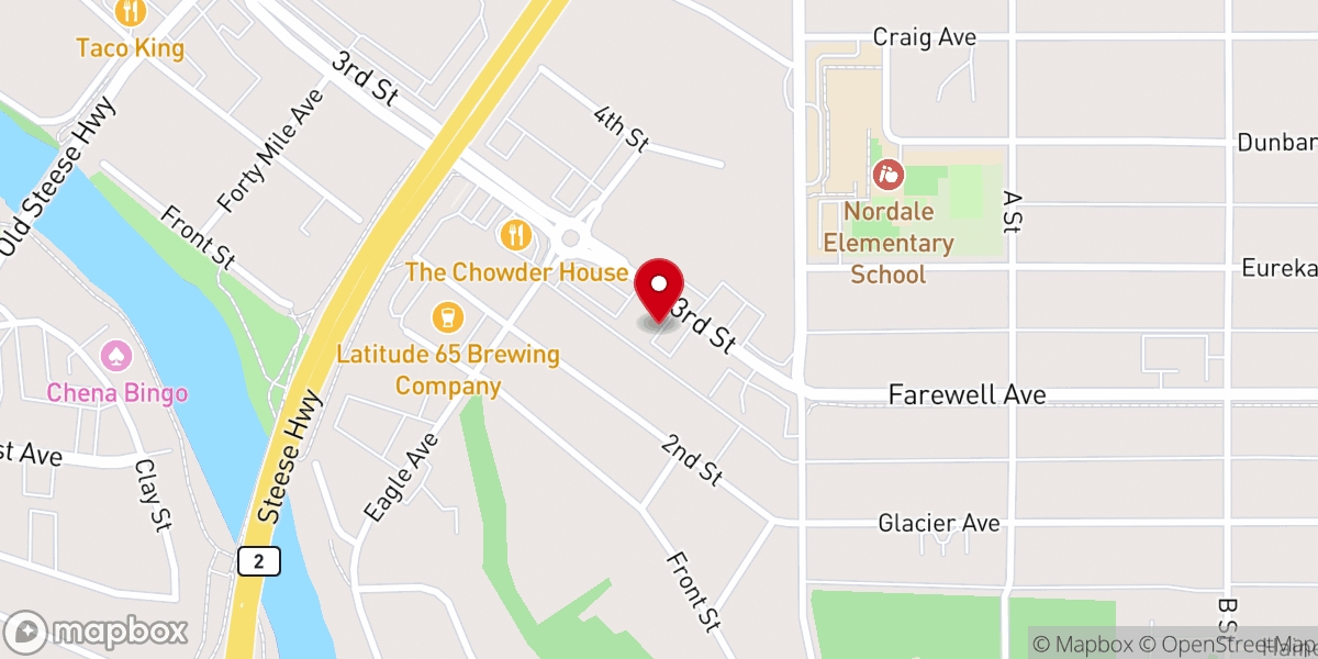 Map showing location of Jubilee Worship Center