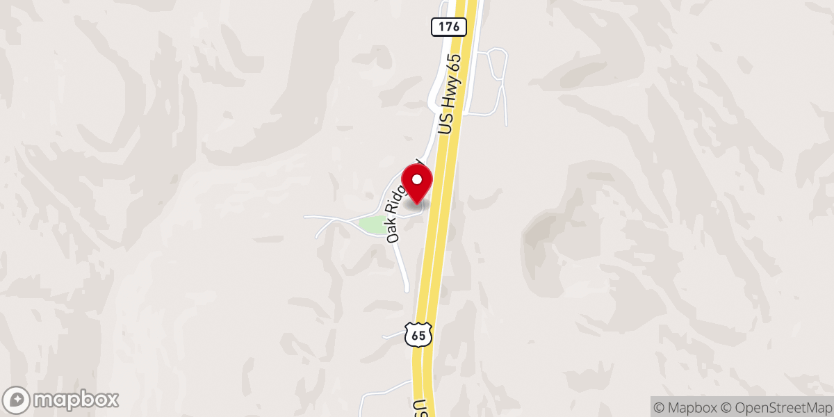 Map showing location of Healing River Worship Center