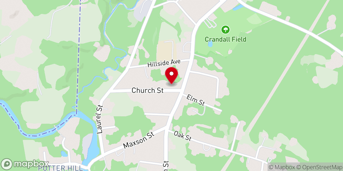 Map showing location of Seventh Day Baptist Church