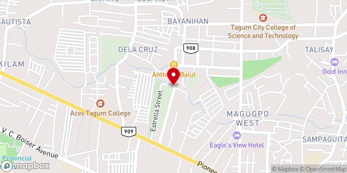 Map showing location of Resurreccion Baptist Christian School of Tagum City, Inc.