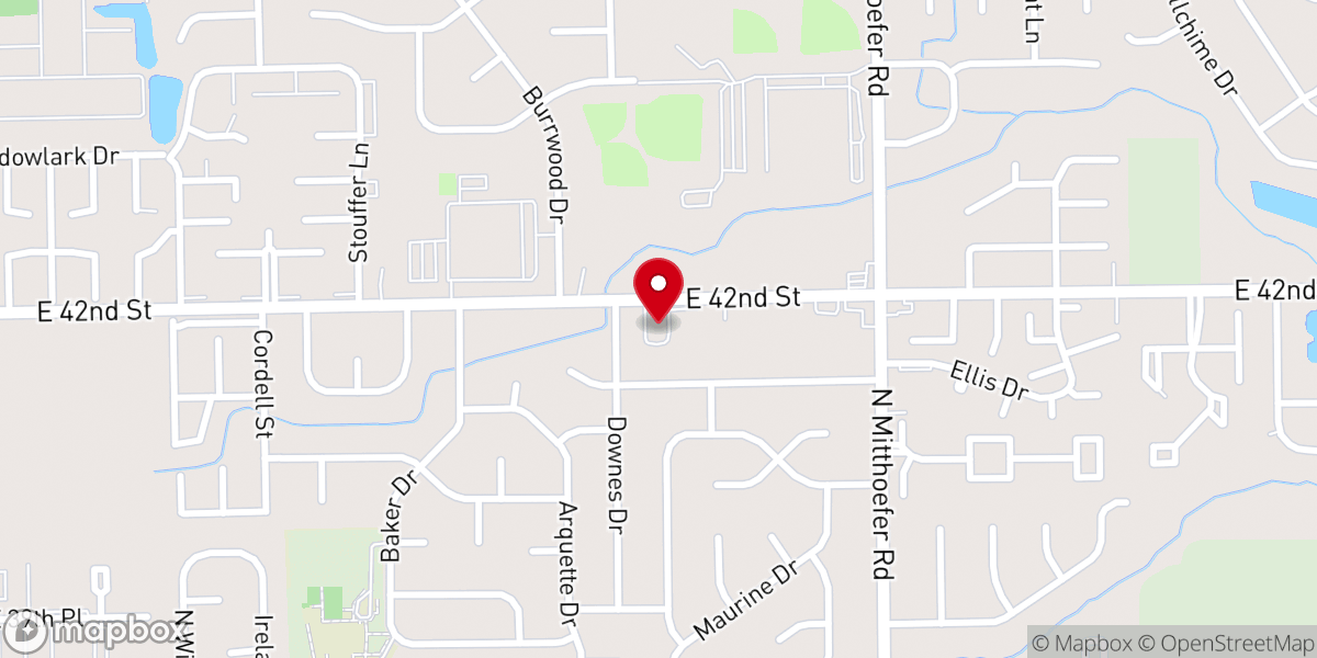 Map showing location of Rock Full Gospel Church