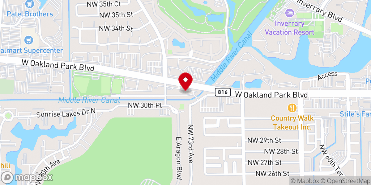 Map showing location of Dove City Church
