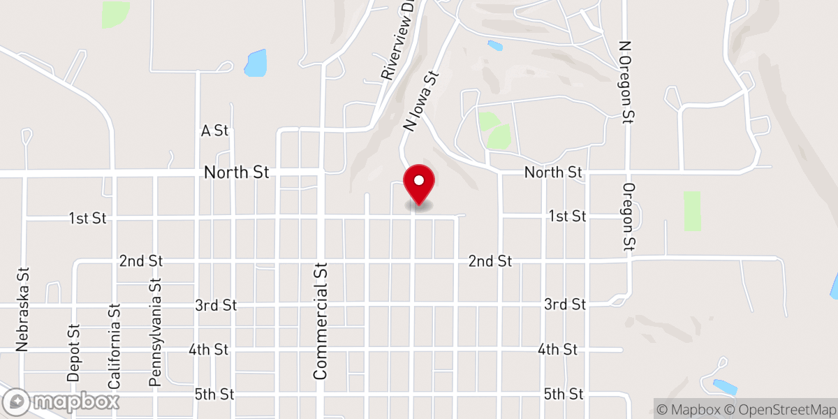 Map showing location of First Southern Baptist Church