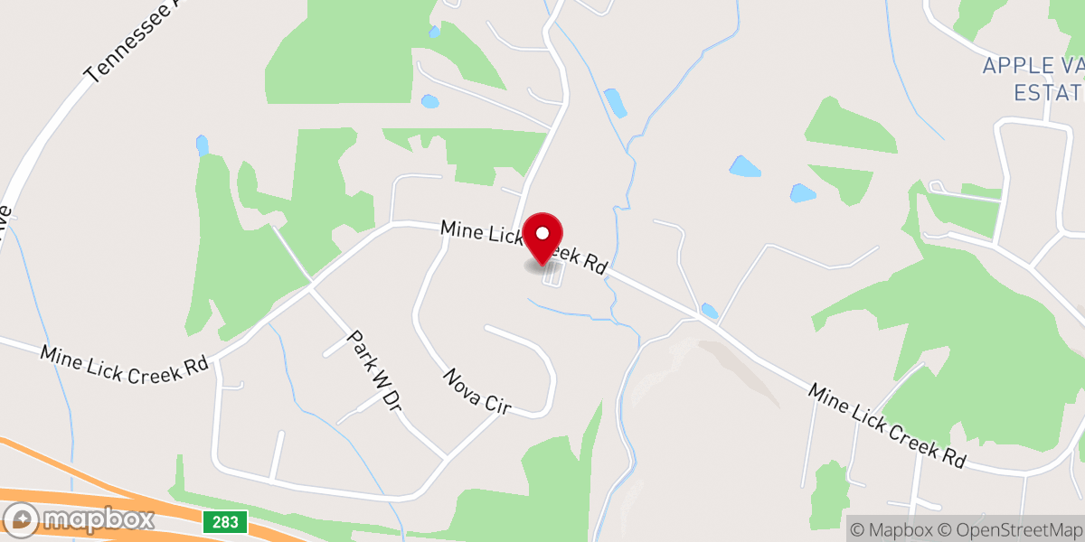 Map showing location of Friendship Church