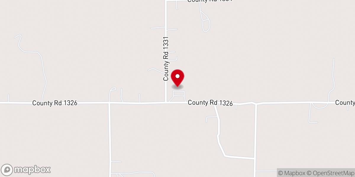 Map showing location of Pleasant View Church