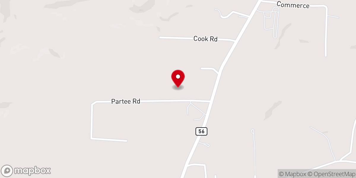 Map showing location of River Rock Church of Calico Rock
