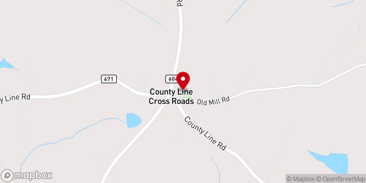 Map showing location of Beulah United Methodist Church