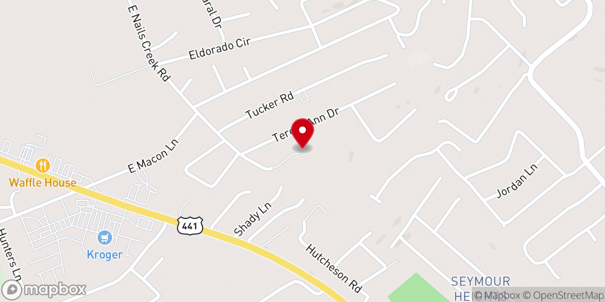 Map showing location of Bible Baptist Seymour
