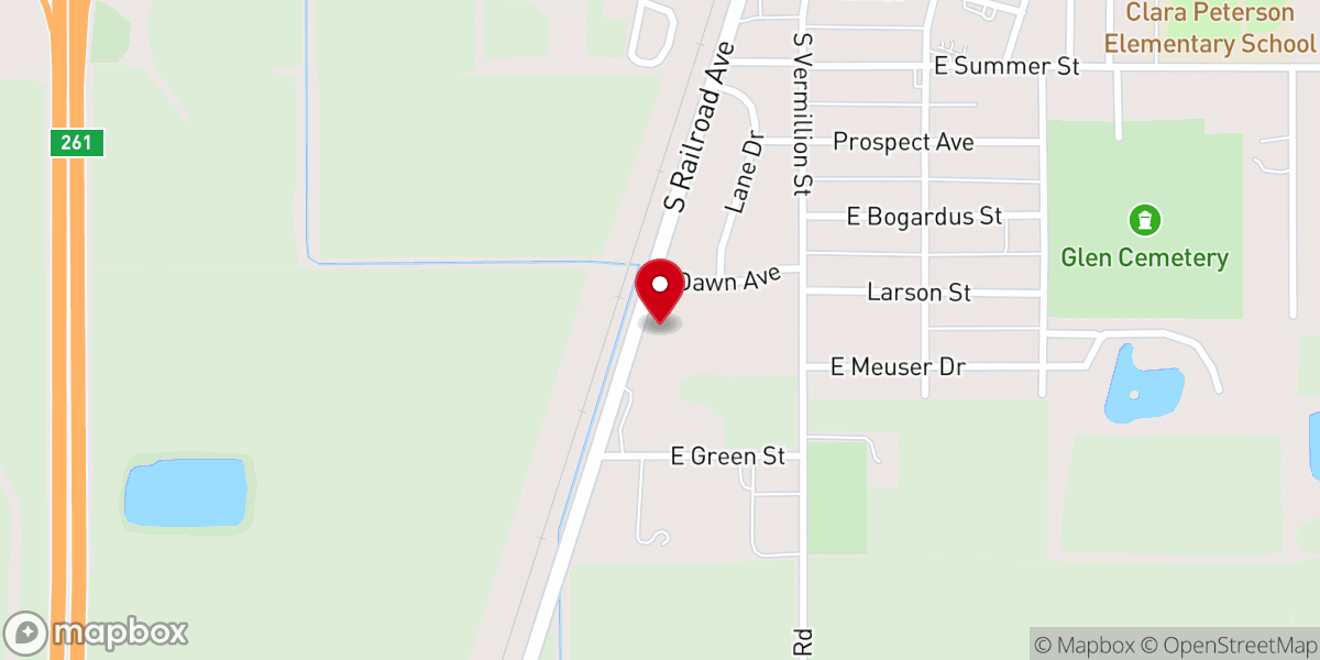 Map showing location of Grace Baptist Church